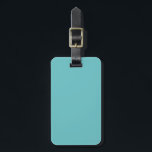 Solid Aqua Blue Pop of Colour Luggage Tag<br><div class="desc">Customise this Solid Aqua Blue Pop of Colour with your own name or monogram.</div>