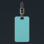 Solid Aqua Blue Pop of Colour Luggage Tag<br><div class="desc">Customise this Solid Aqua Blue Pop of Colour with your own name or monogram.</div>