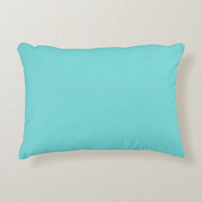 Solid Aquamarine Throw Pillow (Front)