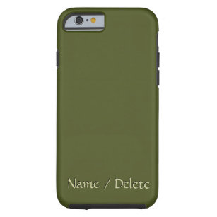 Solid Army Green Personalised Tough iPhone 6 Case