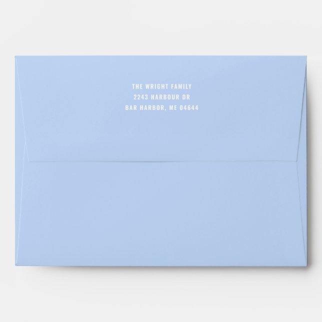 Solid Baby Blue Envelope (Back (Top Flap))
