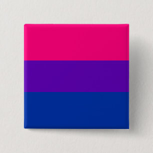 Solid Bisexual Pride Flag 15 Cm Square Badge