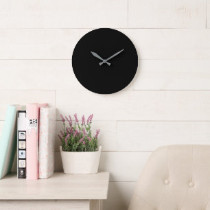 Solid Black Clock Designed for Bold Brand Impact