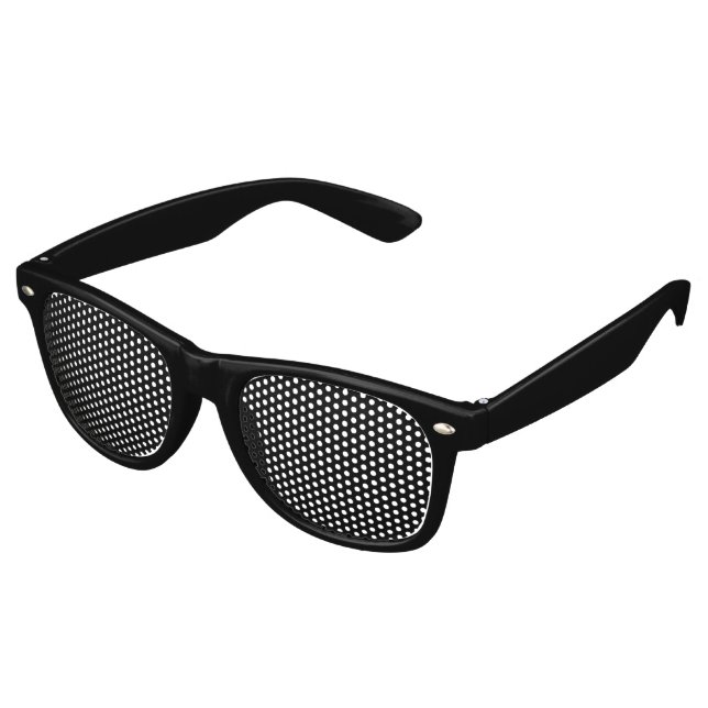 Solid Black Colour Retro Sunglasses (Angled)