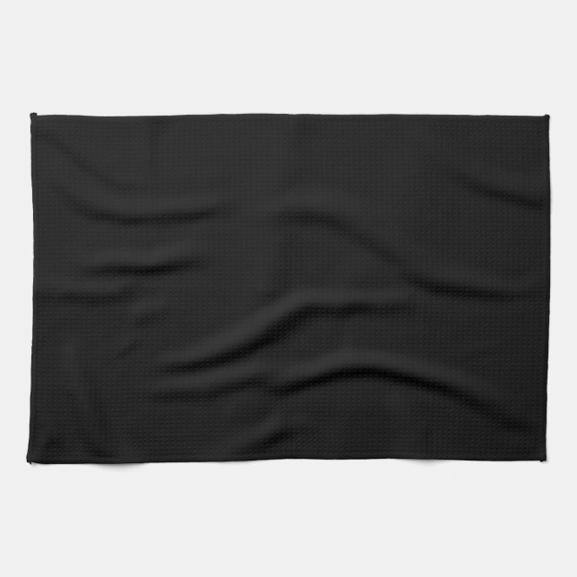 Solid Black Colour Tea Towel (Horizontal)