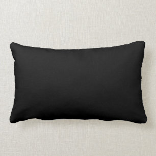 Solid Black Pillow Rectangle Pillow