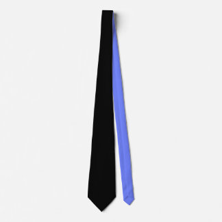 Solid Black with Periwinkle Neck Tie