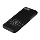 Solid Black with Triple Monogram