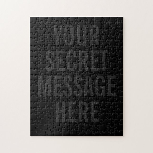 Solid Black Your Secret Message | Jigsaw Puzzle (Vertical)