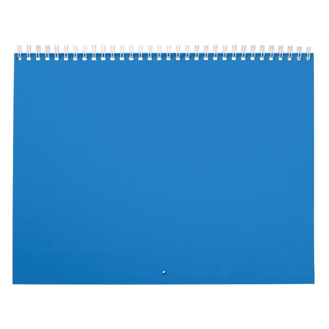 Solid Blue Background – Minimalist Template Design Calendar (Cover)