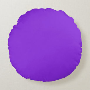 Solid Blue Purple Minimalist Plain Modern Round Cushion