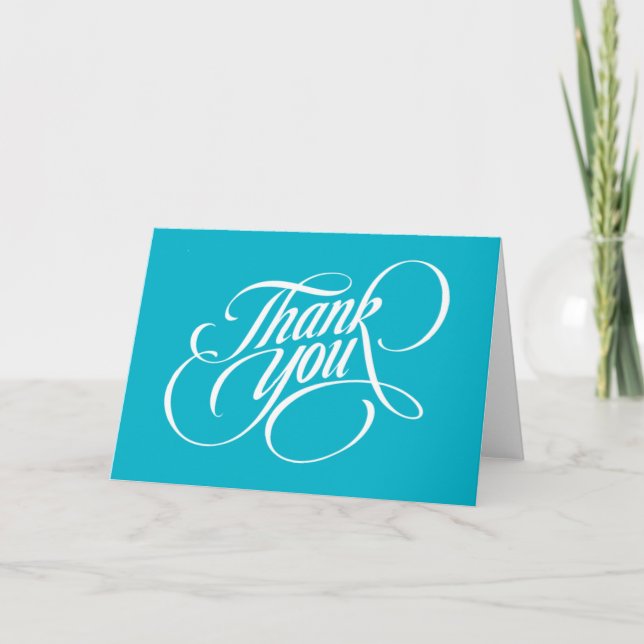 SOLID BLUE THANK YOU CARD BEALEADER (Front)