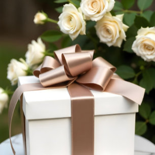 Solid Boho Brown Colour 9C7F74 Satin Ribbon