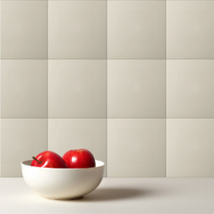 Solid bone white beige tile