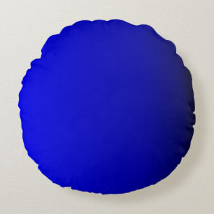 Solid Bright Cobalt Blue Round Cushion