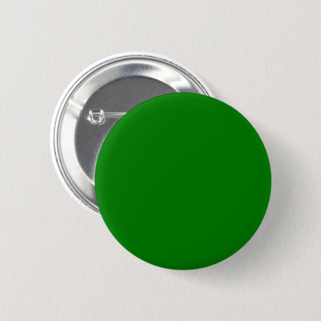 Solid bright green 6 cm round badge (Front & Back)