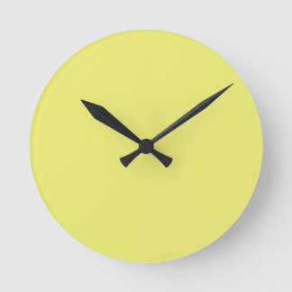 Solid Bright Lemon Yellow Wall Clock