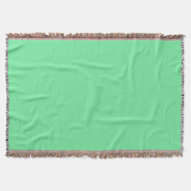 Solid Bright Lime Green Throw Blanket  (Front)