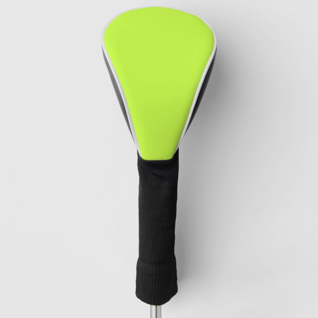 Solid bright lime light green golf head cover (Front)