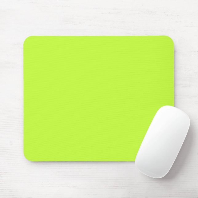 Solid bright lime light green mouse pad (With Mouse)