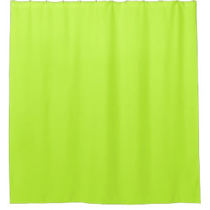Solid bright lime light green shower curtain