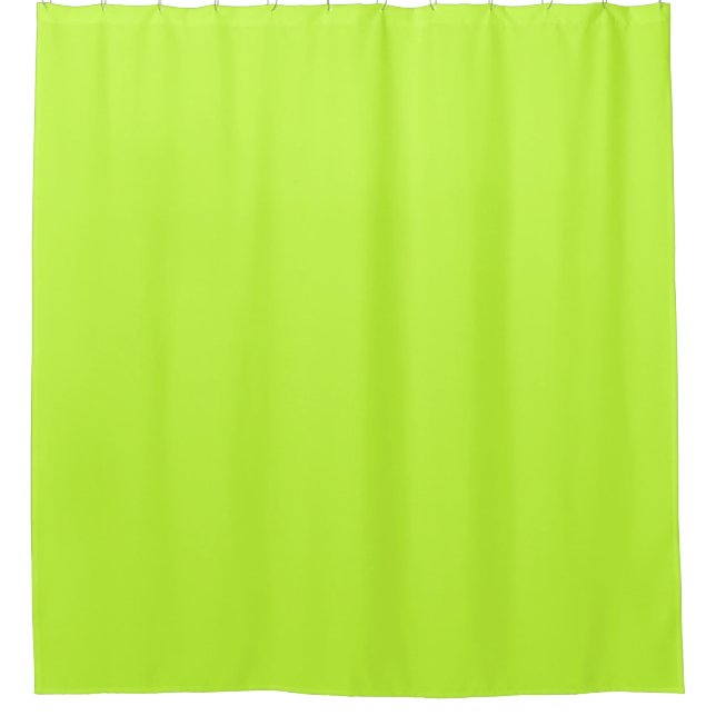Solid bright lime light green shower curtain (Front)