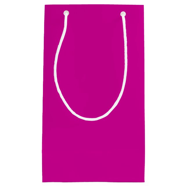 Solid Bright Magenta Small Gift Bag (Front)
