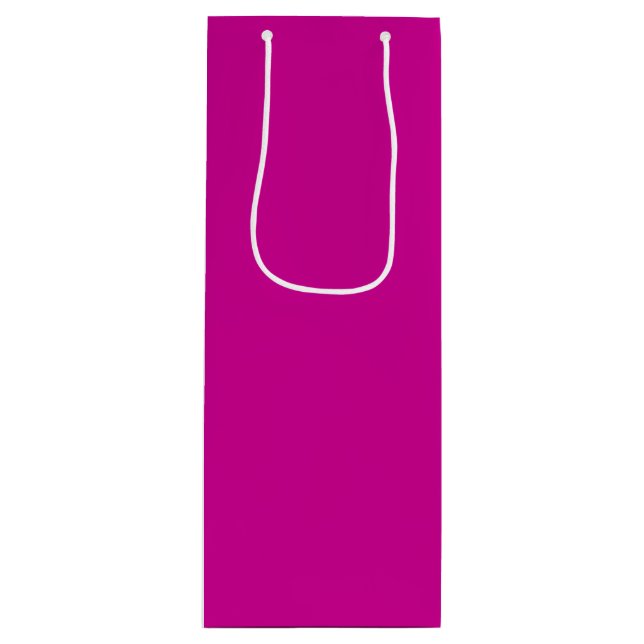 Solid Bright Magenta Wine Gift Bag (Front)