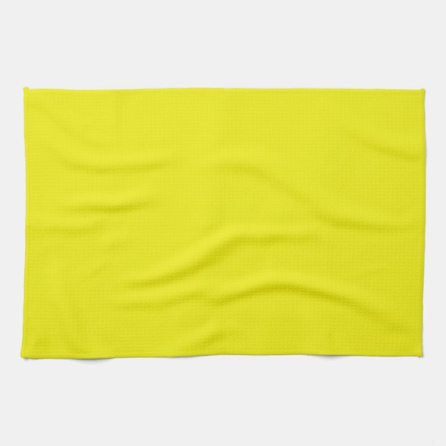 Solid Bright Yellow Kitchen Towel (Horizontal)
