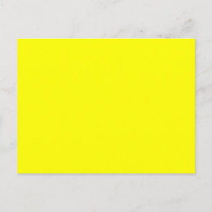 Solid Bright Yellow Perfect For A Cheerful Message Postcard