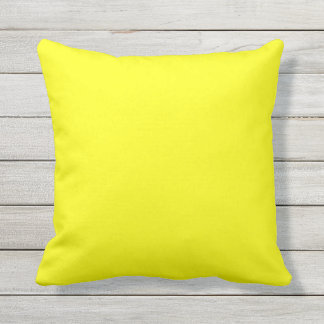 solid bright yellow pillow