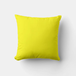 solid bright yellow  pillow