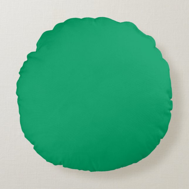 Solid brilliant green round cushion (Front)
