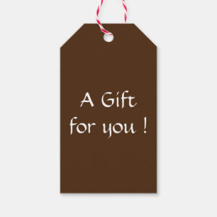 Solid Brown Gift Tags