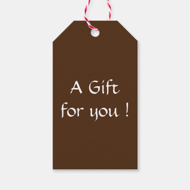 Solid Brown Gift Tags (Front)