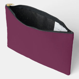 Solid Burgundy Print Cut Sew Small Accessory Pouch