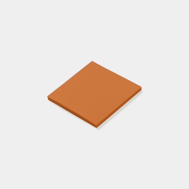 Solid Burnt Orange Colour | Hex# BE4D00 Post-it Notes (Angled)