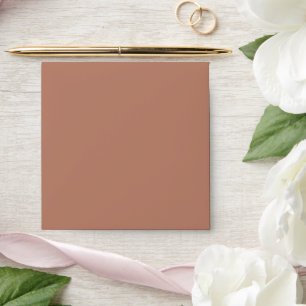 Solid Burnt Rose Terracotta Square Envelope