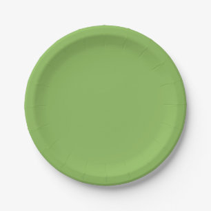 Solid cabbage green paper plate