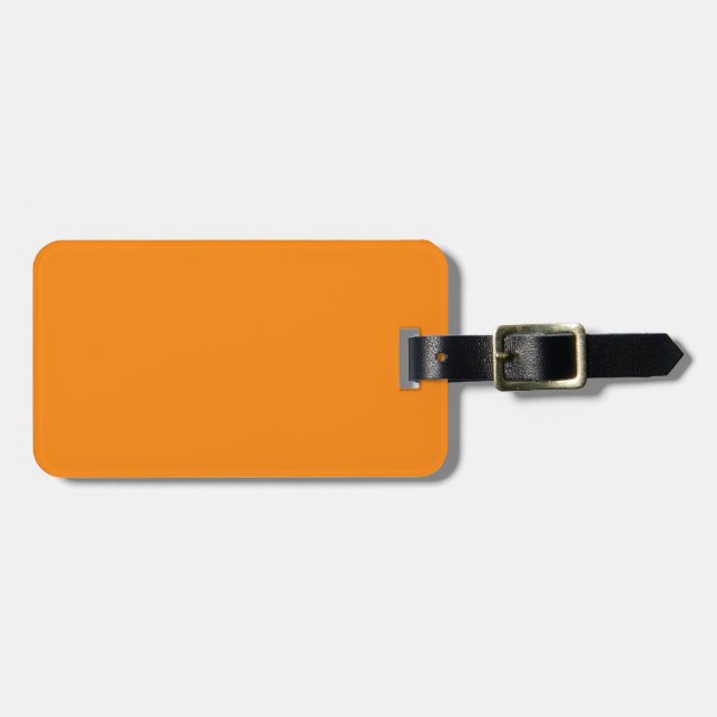 Solid Calendula orange Luggage Tag (Front Horizontal)
