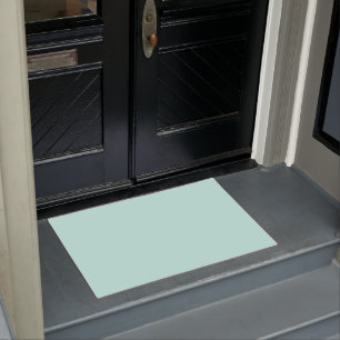 Solid cameo green mint soft turquoise doormat