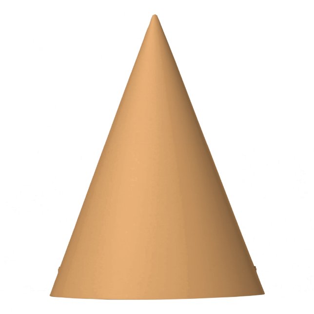 Solid cappuccino beige light brown party hat (Front)
