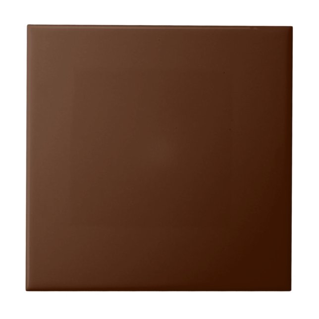 Solid Chocolate Brown Ceramic Tile (Front)