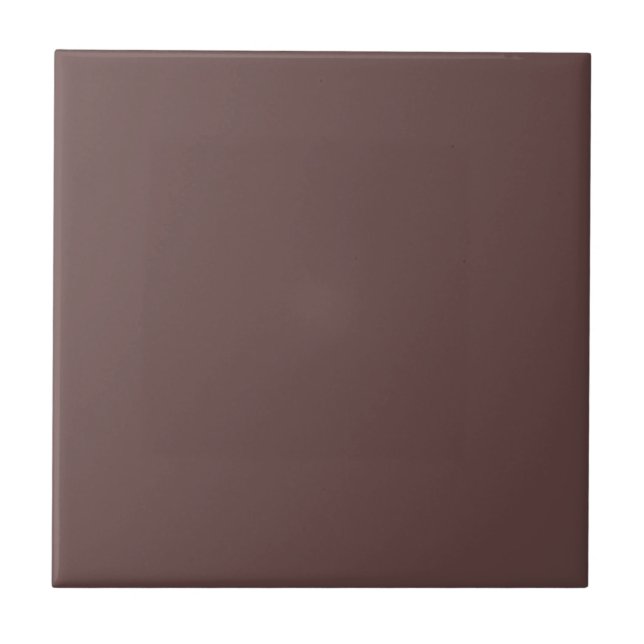 Solid Chocolate Brown Ceramic Tile 2 (Front)