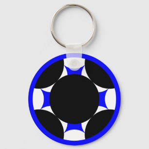 Solid Circle Cross by Kenneth Yoncich Key Ring