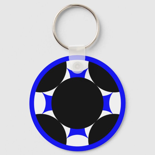 Solid Circle Cross by Kenneth Yoncich Key Ring (Front)