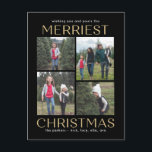 Solid Clean Collage Christmas Postcard<br><div class="desc">Celebrate the season with this modern and stylish card from Berry Berry Sweet. Visit berryberrysweet.com for stylish stationery and personalised gifts!</div>