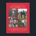 Solid Clean Collage Christmas Postcard<br><div class="desc">Celebrate the season with this modern and stylish card from Berry Berry Sweet. Visit berryberrysweet.com for stylish stationery and personalised gifts!</div>