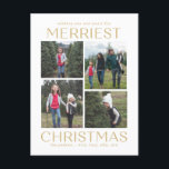Solid Clean Collage Christmas Postcard<br><div class="desc">Celebrate the season with this modern and stylish card from Berry Berry Sweet. Visit berryberrysweet.com for stylish stationery and personalised gifts!</div>