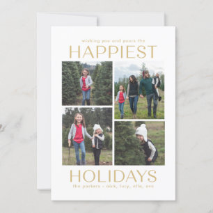 Solid Clean Collage Editable Colour Holiday Card